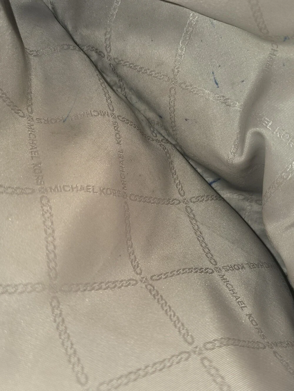 Michael Kors Powder Blue Pebbled Leather Backpack